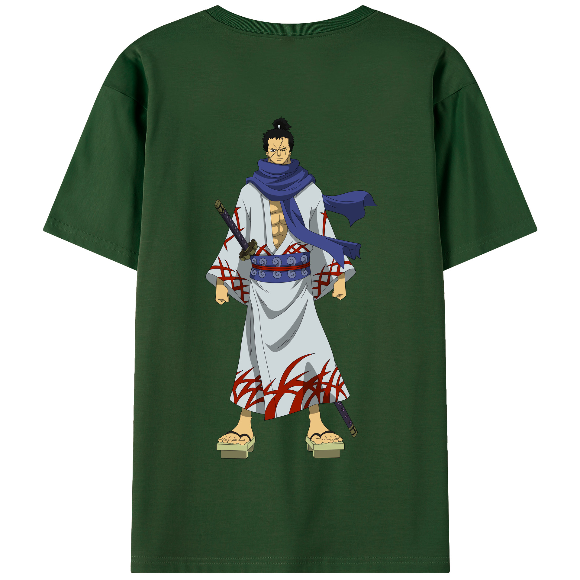 ワンピース ロロノア・ゾロ ONE PIECE Roronoa Zoro 綿100％半袖Tシャツ（背面プリント）